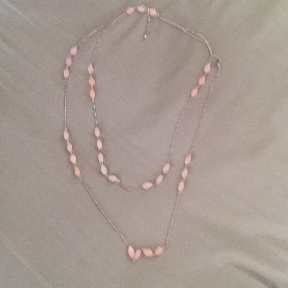 Beautiful peach colored stone necklace